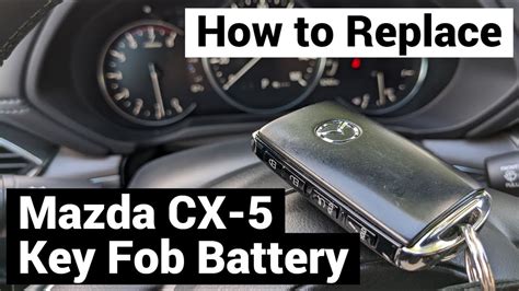 Battery is CR2025Duracell - 2025 3V Lithium Coin Battery - with Bitter C... Easy How to video on changing the battery in the key fob for a 2017-2022 Mazda CX-5!